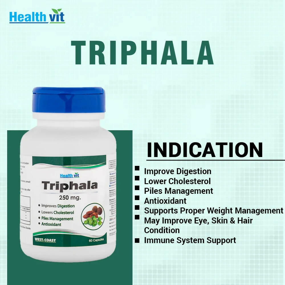 Healthvit Pure Herb Triphala Capsules | Swadesiicart