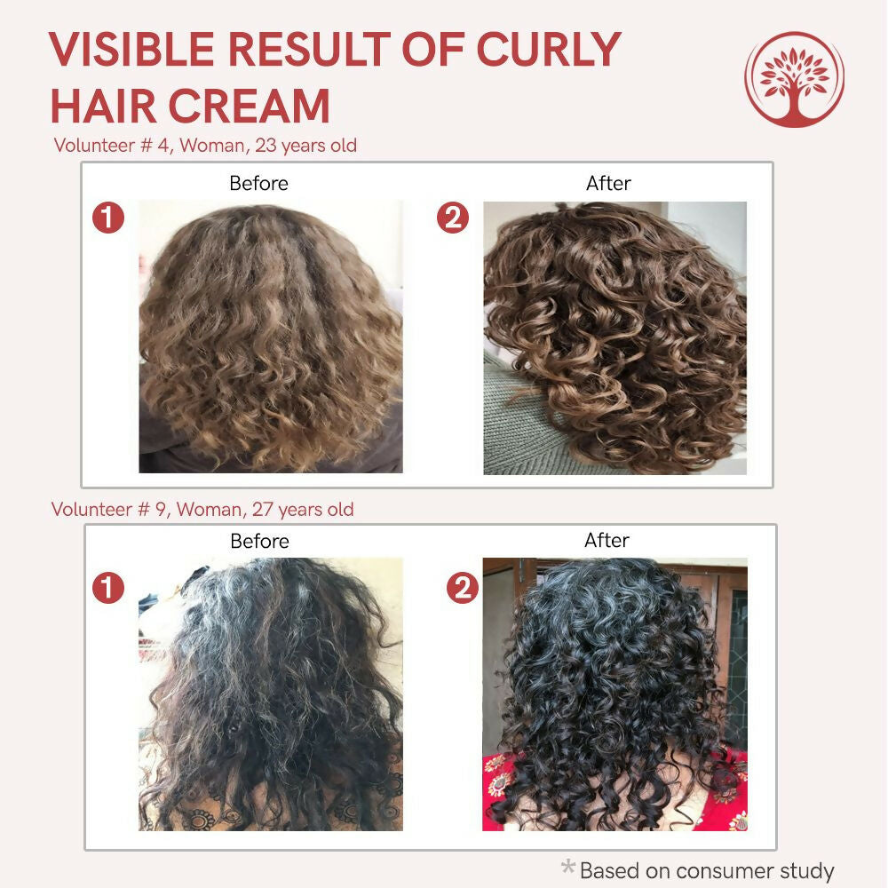 Ivory Natural Curly Hair Cream - Bouncy, Shiny, Humidity-Resistant Curls Hair | Swadesiicart