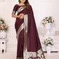 Anaita Dark Brown Banarasi Silk With Beautiful Gala Weaving Saree With Blouse | Swadesiicart