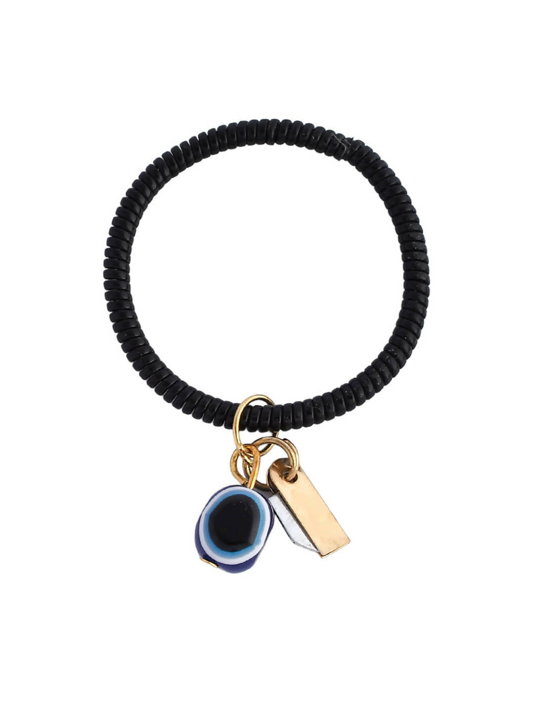 VOJ Women Black Color stainless steel Bracelet - Swadesiicart
