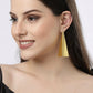 NVR Women Gold-Polished Geometric Shape Drop Earrings - Swadesiicart