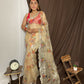 Vamsee Yashodha White Organza Saree - Swadesiicart