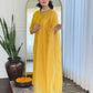 The52 Yellow Women's Beautiful Embroidered Rayon Fabric with Straight Kurta, Pant and Dupatta Set - Swadesiicart