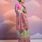 Vishnu Weaves Women's Pista Paithani Silk Zari Woven Saree with Blouse - Swadesiicart