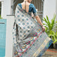 Vishnu Weaves Women's Rama Banarasi Silk Patola Zari Woven Saree with Blouse - Swadesiicart