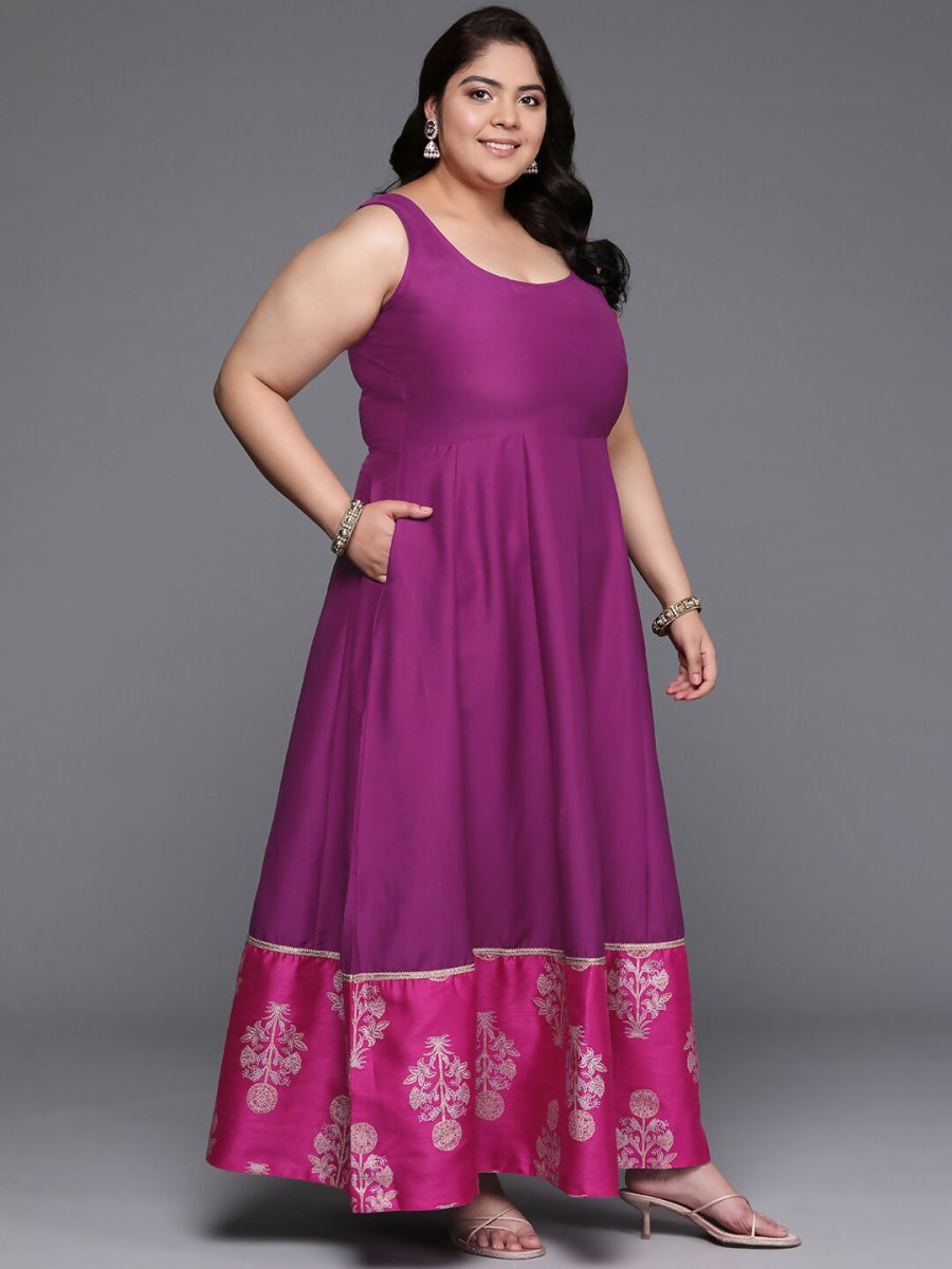 Ahalyaa Women's Traditional wear Ethnic Dress - Purple | Swadesiicart