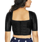 Aastha Fashion Women's Black Art Silk Designer Traditional Readymade Blouse