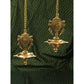 Spillbox Gold-Toned 2 Pieces Brass Shangu Chakra Diyas Wall Hanging Pooja Essentials | Swadesiicart