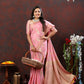 Lorenvalley Fashion Pink Cotton Woven Design with Zari Weaving Design Saree - Swadesiicart