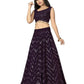 Jyoti Fashion Wine Thread with Sequence Embroidery Faux Georgette Lehenga Choli with Dupatta | Swadesiicart