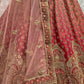 Jyoti Fashion Women's Red Bridal Net Fancy Dori & Sequins Multi Thread Embroidered with Diamond Work Wedding Lehenga Choli | Swadesiicart