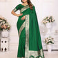 Anaita Dark Green Banarasi Silk With Beautiful Gala Weaving Saree With Blouse | Swadesiicart
