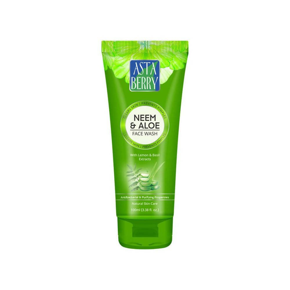 Astaberry Neem & Aloe Face Wash with Lemon & Basil Extracts - Swadesiicart