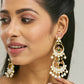 Nuyug 22K Gold-Plated Kundan Studded & Pearl Beaded Layered Chandbalis | Swadesiicart