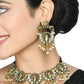 Mominos Fashion Johar Kamal Oxidised Gold-Polished Ganesha Design Necklace Choker Set | Swadesiicart