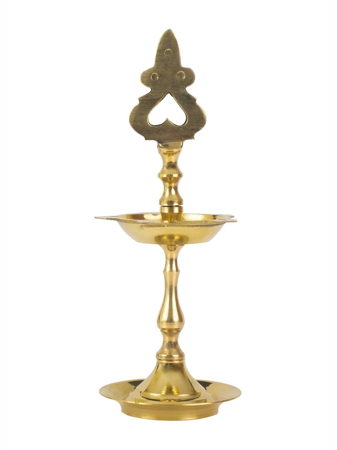 Spillbox Gold Toned Small Kuthu Vilakku Lakshmi Diya Pooja Essentials | Swadesiicart