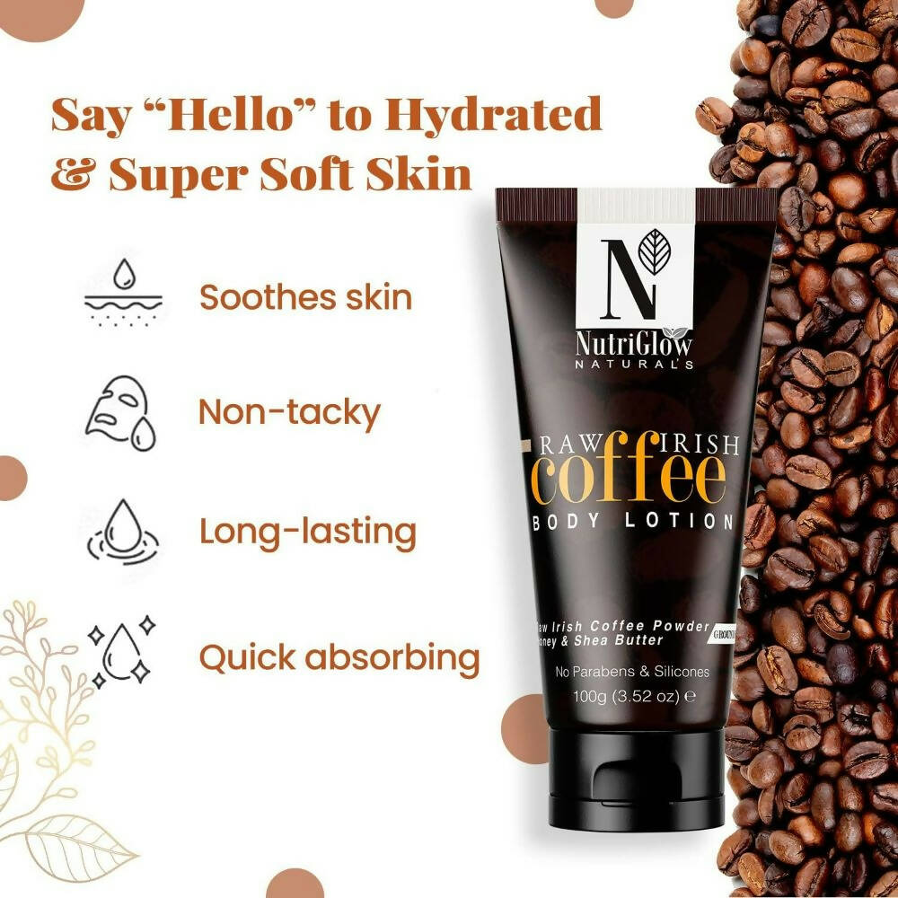 NutriGlow NATURAL'S Raw Irish Coffee Body Lotion - Swadesiicart