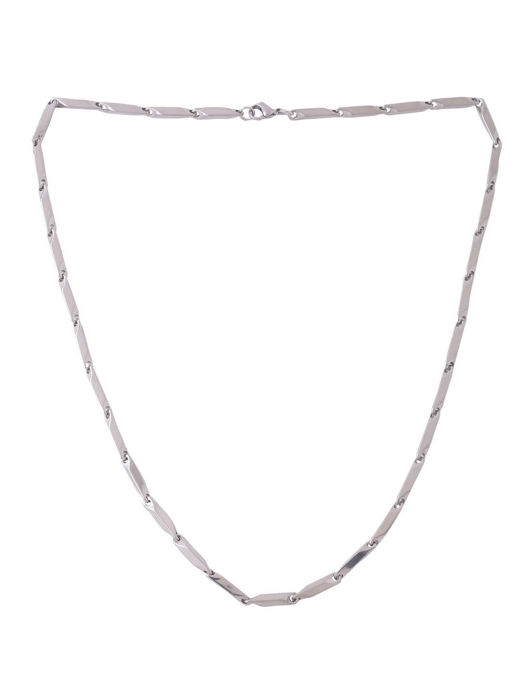 NVR Men Rhodium-Plated Stainless Steel Bohemian Chain | Swadesiicart