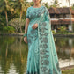 Shree Shyam Fashion Sea Green Linen Cotton Saree