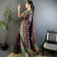 Joban Fashion Wine Banarasi Soft Silk Woven Saree | Swadesiicart
