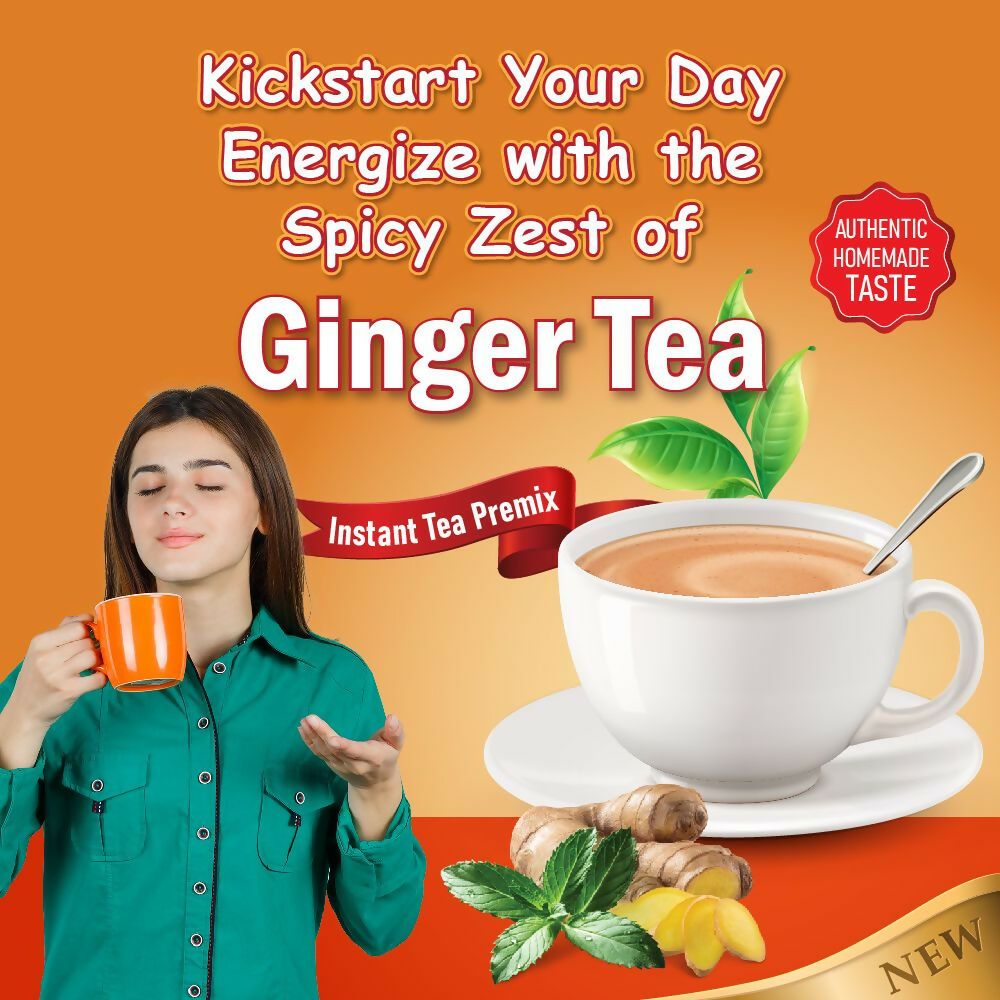 Naivedyam Ginger Instant Tea Premix Powder Sachets | Swadesiicart