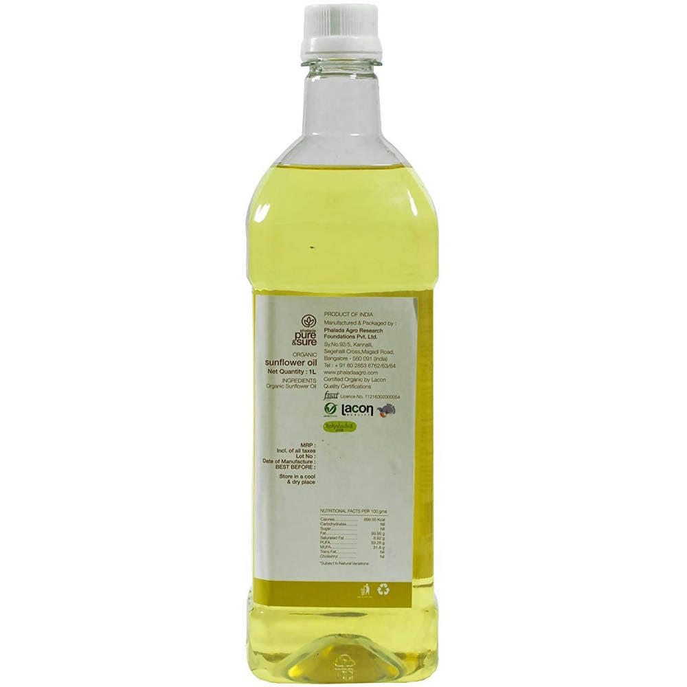 Pure & Sure Organic Cold Pressed Sun Flower Oil - Swadesiicart