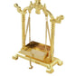 CraftVatika Gold-Toned Aluminium Laddu Gopal Lord Jhula Mandir | Swadesiicart