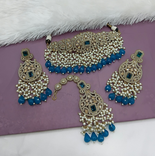 Joban Fashion Peacock Alloy Choker Set | Swadesiicart