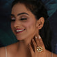 Kundan Flower Ring (gold) - Ruby Raang | Swadesiicart