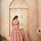 Kesar Fab Pink Banarasi Silk Embroidered Lehenga | Swadesiicart