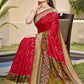 Shree Shyam Fashion Pochampalli Silk Red Saree