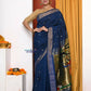 Very Much Indian Handloom Pure Cotton Paithani Saree- Royal Blue | Swadesiicart