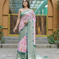 Vamsee Dhruvini Pink Georgette Saree - Swadesiicart