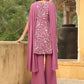 Janasya Lavender Georgette Embroidered Kurta,Bottom & Dupatta | Swadesiicart