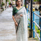 Green Pure Georgette Warli Saree with Unstitched Blouse - Hiral Fashion | Swadesiicart