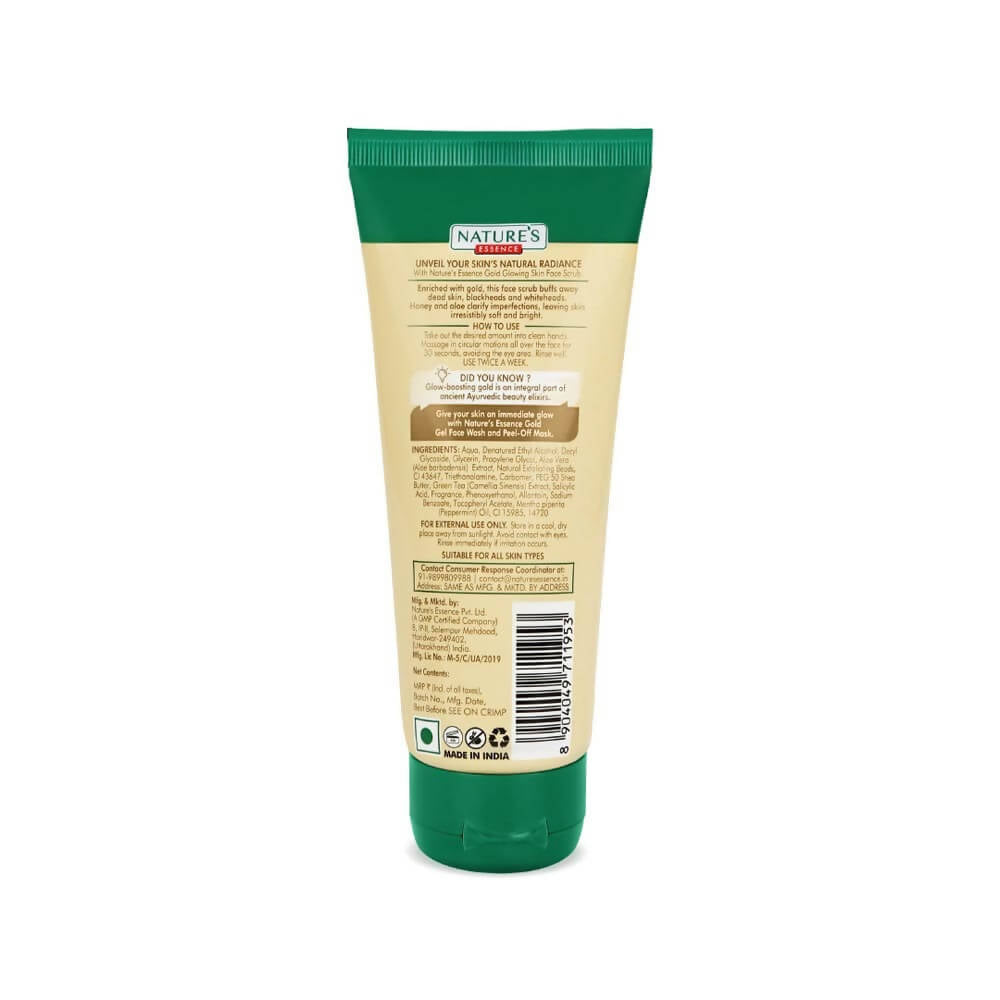 Nature's Essence Gold Glowing Skin Face Scrub - Swadesiicart
