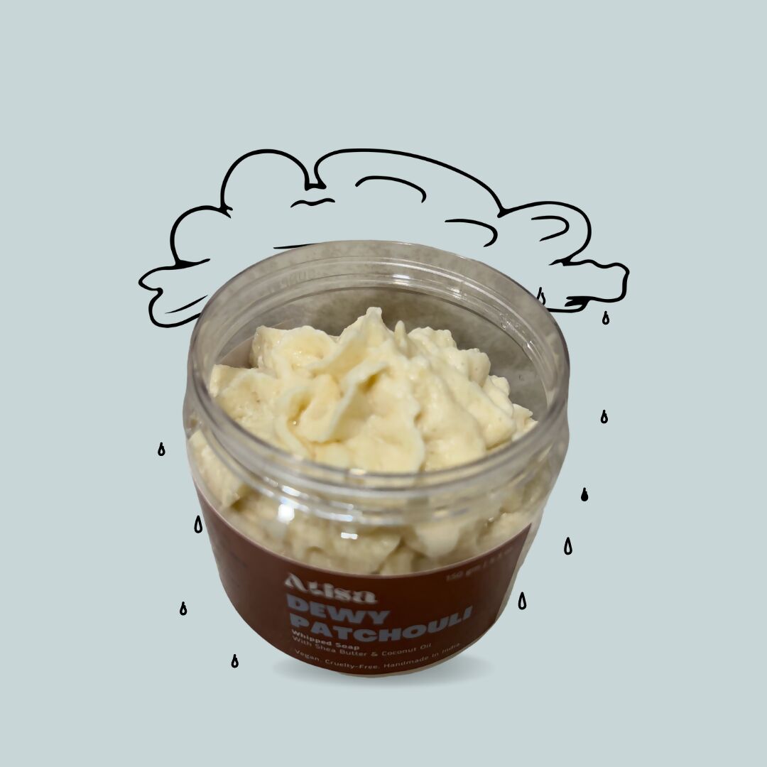 Atisa Dewy Patchouli Whipped Soap | Swadesiicart