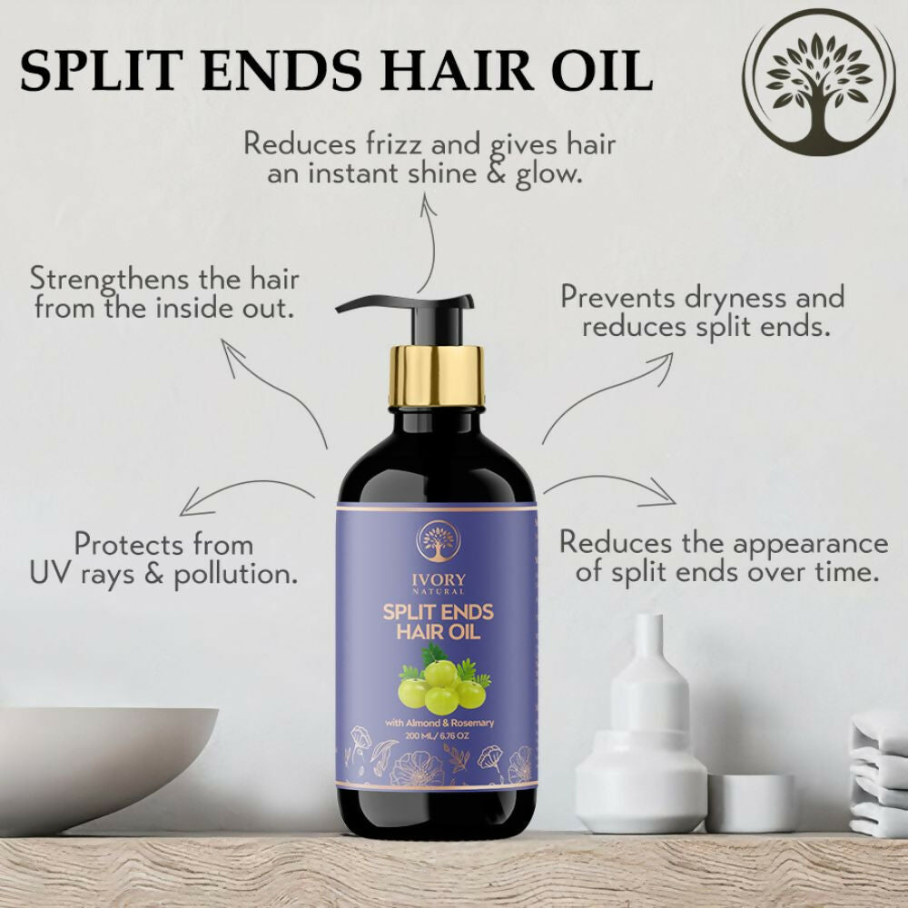 Ivory Natural Splits Ends Repair Hair Oil - Natural Hair Therapy For Split Ends And Hair Wellness | Swadesiicart