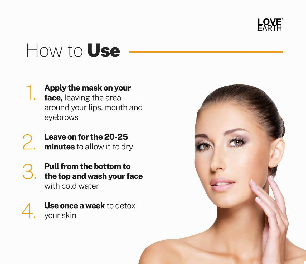Love Earth Charcoal Peel-Off Mask | Swadesiicart