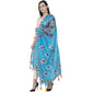 A R Silk Silk Peacock Multi Fancy Dupatta Color Firozi Dupatta or Chunni