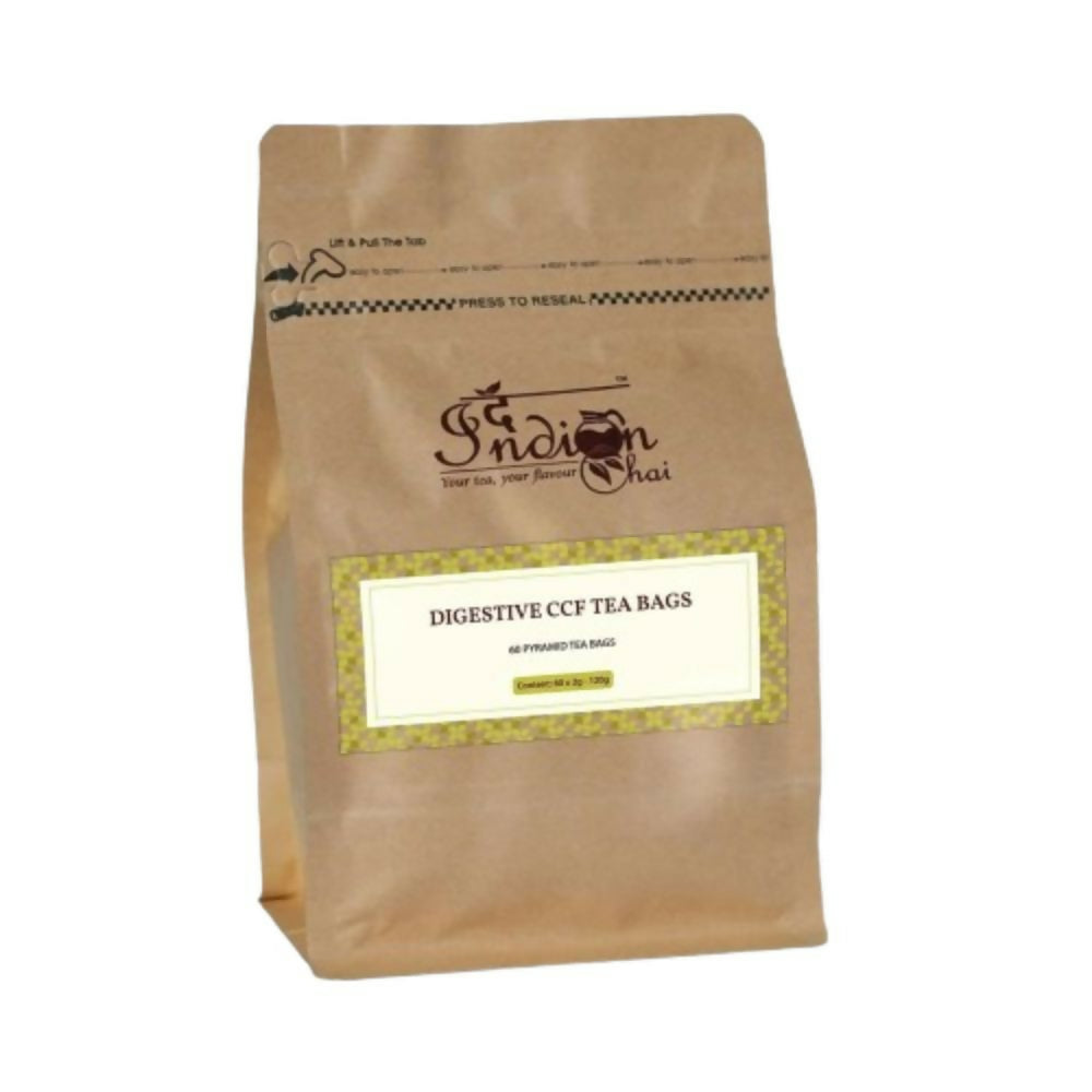 The Indian Chai - Digestive CCF Tea 30 Pyramid Tea Bags | Swadesiicart