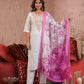 Ethnic Festive Wear Viscose Chanderi White Stitched Suit With Dupatta - Tanisha | Swadesiicart