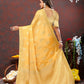 Lorenvalley Fashion Gold Cotton Woven Design with Zari Weaving Design Saree - Swadesiicart