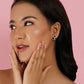 stone stud (Black and white) - Ruby Raang - Swadesiicart