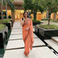 Vamsee Sandhya Orange Georgette Saree - Swadesiicart