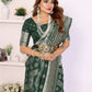 Aastha Fashion Green Georgette Silk Leheriya With Elegant Zari Weaving Saree