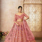 Kesar Fab Pink Banarasi Silk Embroidered Lehenga | Swadesiicart