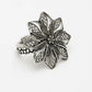NVR Women's Silver-Toned Floral Shape Adjustable Finger Ring | Swadesiicart