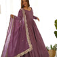 Joban Fashion Purple Kurta Set Chanderi Sequence Embroidery Work - Swadesiicart