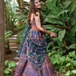 Jyoti Fashion Outstanding Blue Chinon 3MM, 9MM Sequins with Thread & Jari Embroidery Lehenga Choli with Dupatta | Swadesiicart